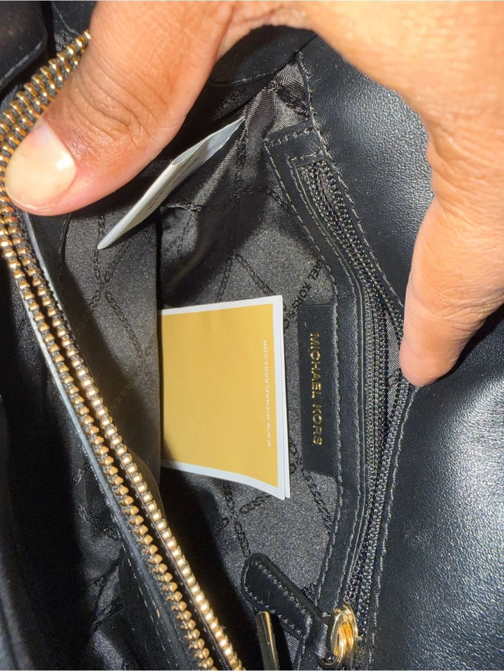 Michael Kors Leopard Print Crossbody with Black Trim and Gold Chain